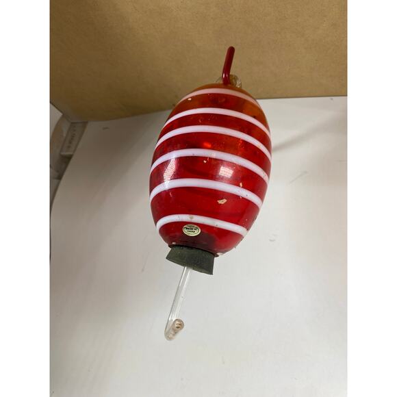 Hanging Hummingbird Feeder Hand Blown Glass Art - Picture 3 of 6